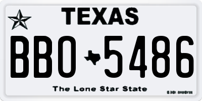 TX license plate BBO5486