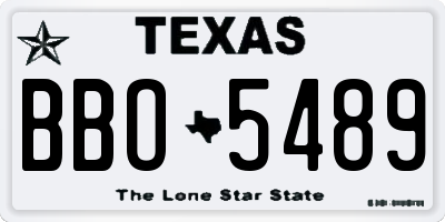 TX license plate BBO5489