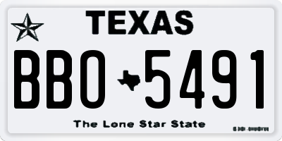TX license plate BBO5491