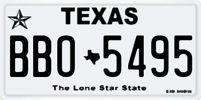TX license plate BBO5495