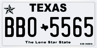 TX license plate BBO5565