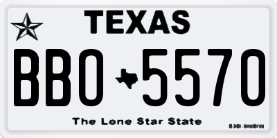 TX license plate BBO5570