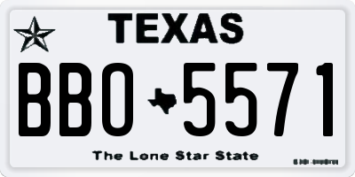 TX license plate BBO5571