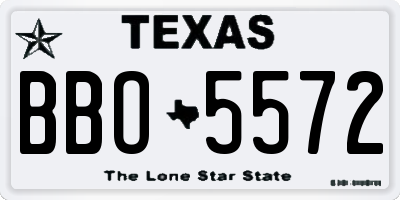 TX license plate BBO5572