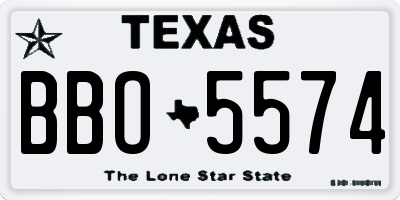 TX license plate BBO5574