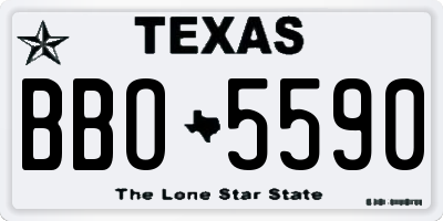 TX license plate BBO5590