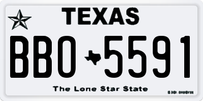 TX license plate BBO5591