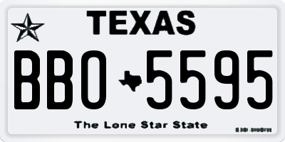 TX license plate BBO5595