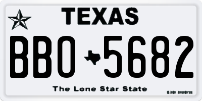 TX license plate BBO5682