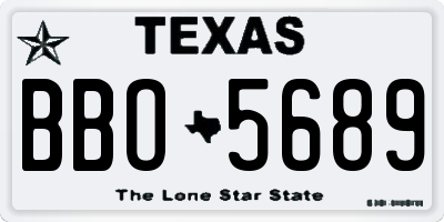 TX license plate BBO5689