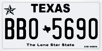 TX license plate BBO5690