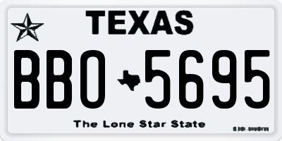 TX license plate BBO5695