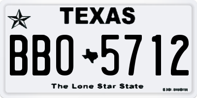 TX license plate BBO5712