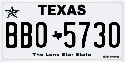 TX license plate BBO5730