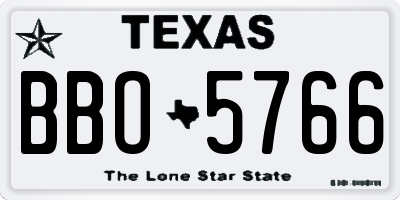 TX license plate BBO5766