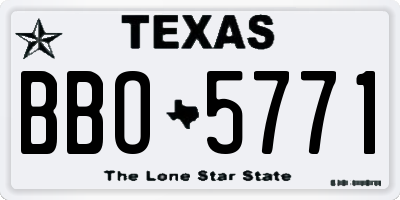 TX license plate BBO5771