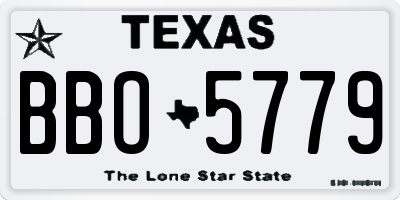 TX license plate BBO5779