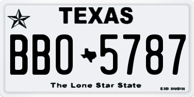 TX license plate BBO5787