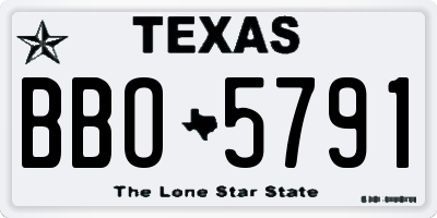 TX license plate BBO5791