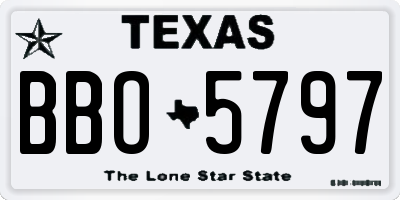 TX license plate BBO5797