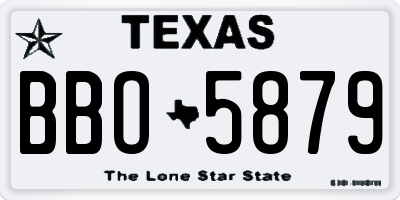 TX license plate BBO5879