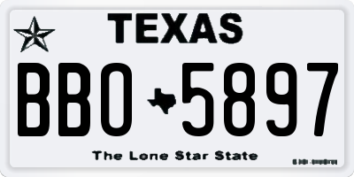 TX license plate BBO5897