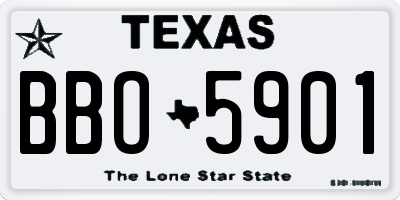 TX license plate BBO5901