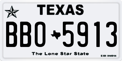 TX license plate BBO5913