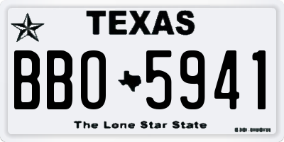 TX license plate BBO5941