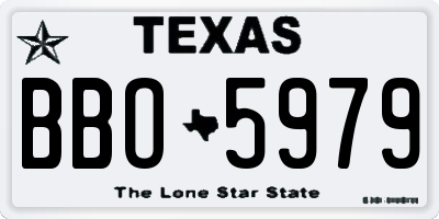 TX license plate BBO5979