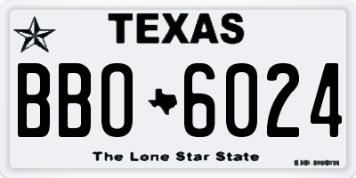 TX license plate BBO6024