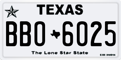 TX license plate BBO6025