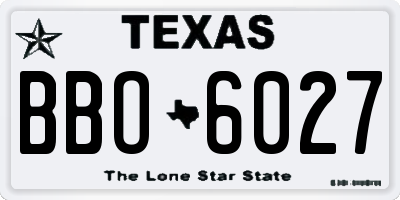 TX license plate BBO6027