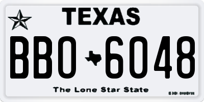 TX license plate BBO6048