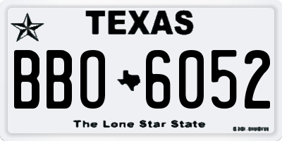 TX license plate BBO6052
