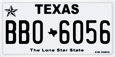 TX license plate BBO6056