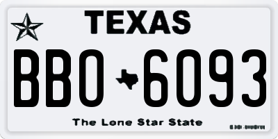 TX license plate BBO6093