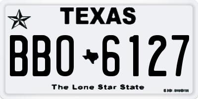 TX license plate BBO6127