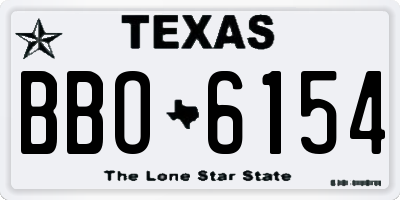 TX license plate BBO6154