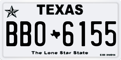 TX license plate BBO6155