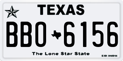TX license plate BBO6156