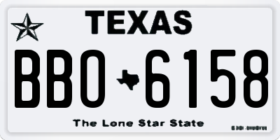 TX license plate BBO6158