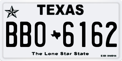 TX license plate BBO6162