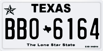 TX license plate BBO6164