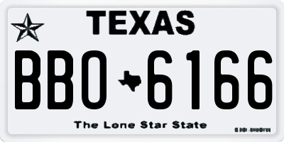 TX license plate BBO6166