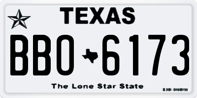 TX license plate BBO6173