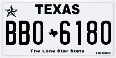 TX license plate BBO6180