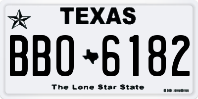 TX license plate BBO6182