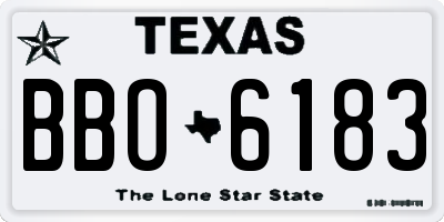 TX license plate BBO6183