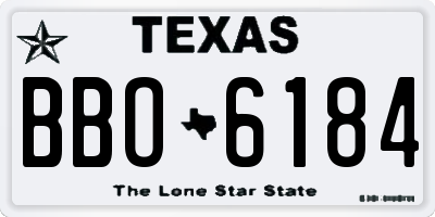 TX license plate BBO6184